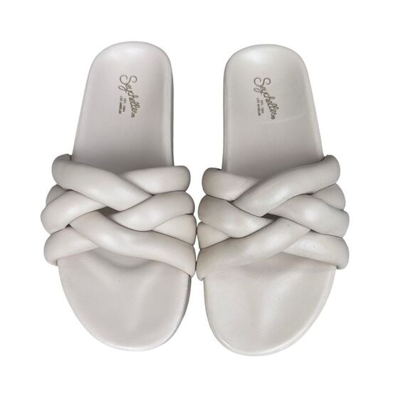 Seychelles Low Key Glow Up Cream Slide Sandals Size 9 - Picture 3 of 8